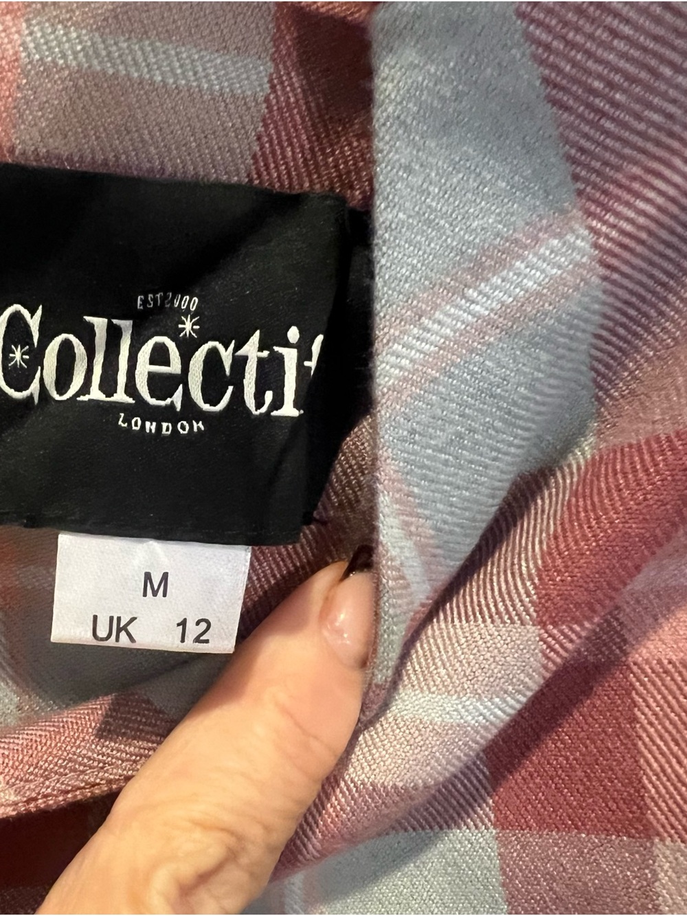 Collectif Pink and Light Plaid Pencil Dress